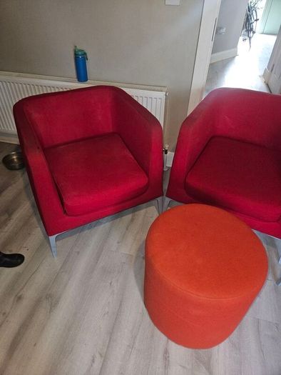 Italian chairs and footstool