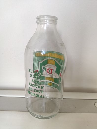 Unigate 1980s milk bottle Brook Bond