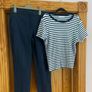 Fab Zara Indigo Soft Cropped Trousers   Size XL  UK 14 Image 10