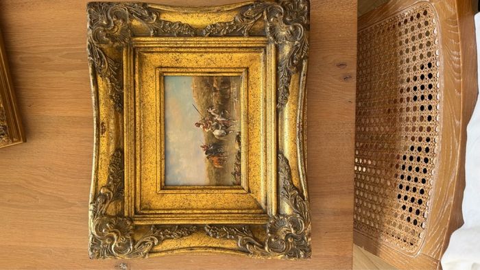 Antique paintings in gilt frame