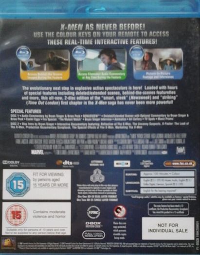 X-Men Quadrilogy Boxset [Blu-ray 4xMovies]