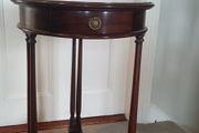 Mahogany-Style Demi-Lune Console Table