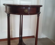 Mahogany-Style Demi-Lune Console Table
