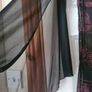 Women's Black & Red Glitter Top - Size Small Image 3