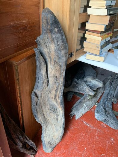 Substantial Collection of Old Bog Oak. Delivery by van can be arranged.