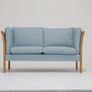 Vintage Danish Oak Framed Upholstered Sofa, Stouby, 1970s. Image 10