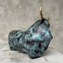 Abstract Bull With Gold Accents - Patinated Bronze Image 3