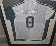 Framed & Signed Liverpool F.C. 1995/96 Retro Away Shirt Stan Collymore  Autographed Kit