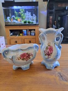 Vintage lusterware vases