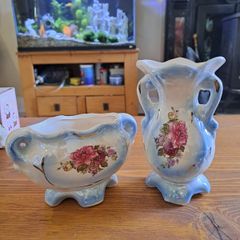 Vintage lusterware vases