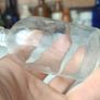 481 - Set of 3 Vintage Clear Glass Cork Top Collectible Decorative Injection Bottles Image 5