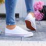 White lace-up sneakers size 3-8 Image 9
