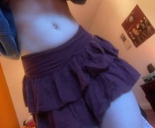 Pull&Bear Women's Burgundy and Purple Skirt