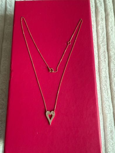 Heart Pave Natuaral Diamonds Necklace