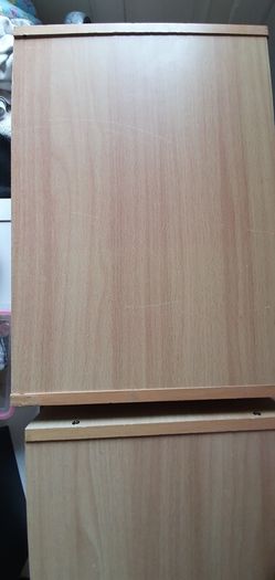 wooden shelves