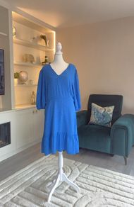 Ladies Vibrant Blue Polka Dot Dress from F&F