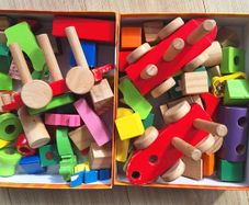Wooden toy blocks