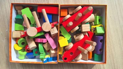 Wooden toy blocks