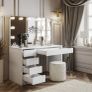 Glamour Vanity Table with Hollywood Mirror Image 2