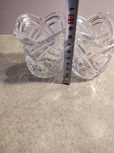 Lovely Set Of 2 Crystal candle holder /  Vase .