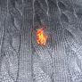 Ralph Lauren Black Cable Knit Quarter Zip Jumper Image 2