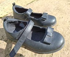 H&M Bow-detail school ballet pumps EU27/UK9.5, black, like new