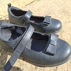 H&M Bow-detail school ballet pumps EU27/UK9.5, black, like new