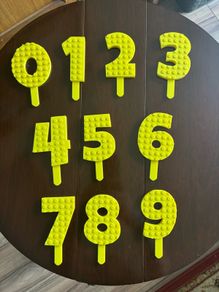 Birthday cake numbers set ( like Lego )
