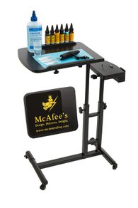 Portable Tattoo Workbench Beautician Adjustable Height Artist Station
