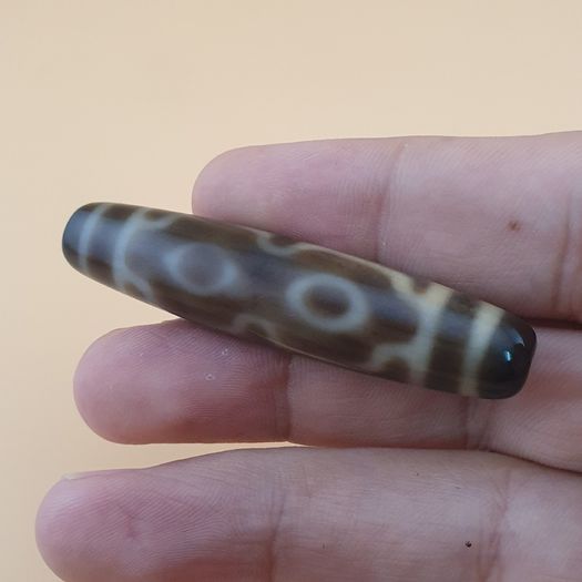 Vintage Himalayan Tibetan 4 Eyes Agate Dzi Bead Amulet