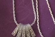 sterling silver art deco necklace