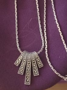 sterling silver art deco necklace