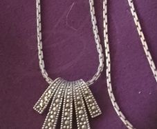 sterling silver art deco necklace