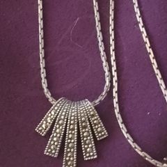 sterling silver art deco necklace