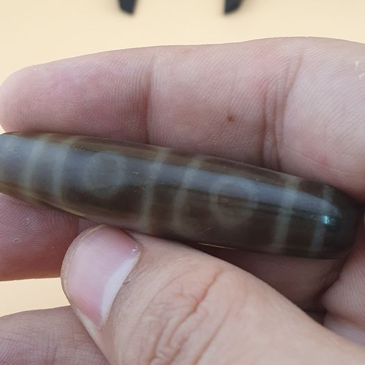 Vintage Himalayan Tibetan 4 Eyes Agate Dzi Bead Amulet