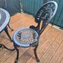 Garden table and 4 Chairs (ornate cast aluminium) Image 3
