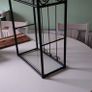 Metal mini shelving unit with glass shelves Image 2