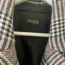 Maje Paris Wool Prince of Wales Check Long Coat Size 36 Autumn Winter Image 2