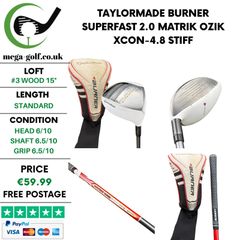 Taylormade Burner Superfast 2.0 #3 Wood 15 Degree / Matrik Ozik XCON-4.8 Stiff