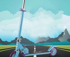 2 Wheel Kids Scooter Fold Boy Girl Kick Push Adjustable Handlebar Foldable