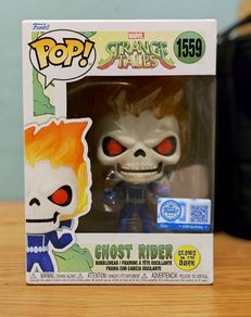 Funko Pop 1559 Strange Tales Ghost Rider Special Edition Glows In The Dark Marvel Comics Figure