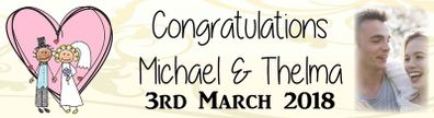 Wedding Day Banner Personalised with photos