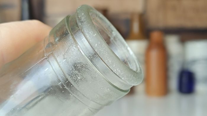 500 - J McCulloch and Sons Gerrardstown Vintage Clear Glass Cork Top Collectible Decorative Milk Bottle