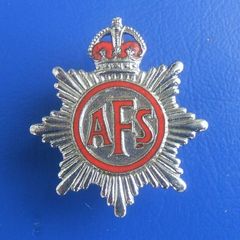 AFS AUXILIARY FIRE SERVICE (WW2 Home Front) - a volunteer's lapel badge (c.1940)