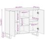 Sideboard Brown 90 x 33 x 75 cm Solid mango wood Image 6