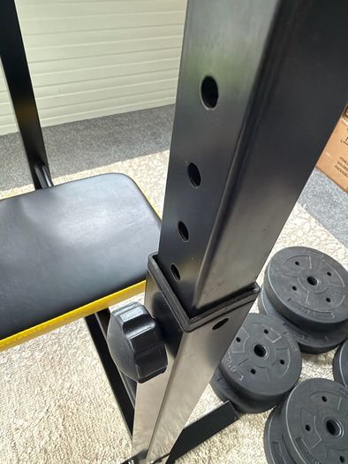 Everlast Weight Bench, Barbell & 50KG Weight Set