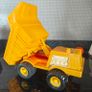 Fisher Price Dump Truck Vintage 1980s Plastic Toy Yellow Truck Made in USA Image 4