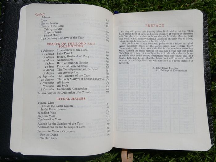 Vintage The Sunday Missal 1976 Vintage  in a leather case