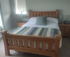 Bed Frame Double Solid Oak