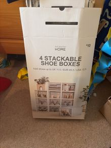Stackable shoe storage